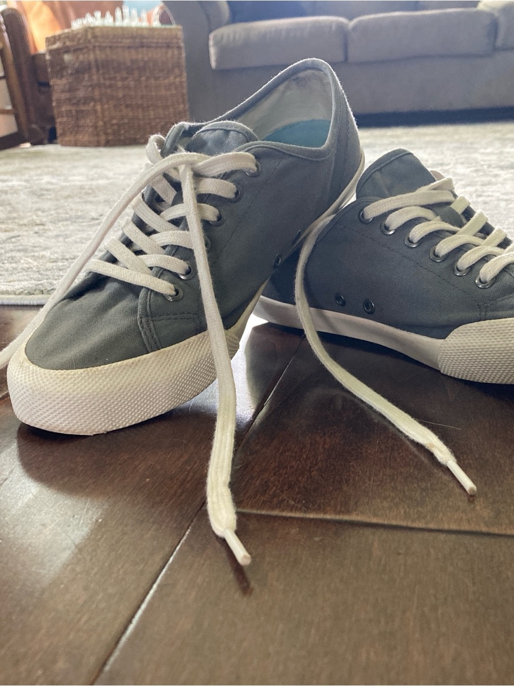 SeaVees Womens Canvas Sneakers in Slate Gray